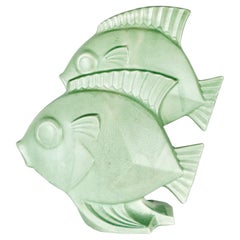 Art Deco two fishes ceramic by Dejan – France 1930