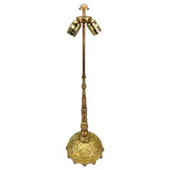 Lampada Art Deco a due luci in bronzo Zodiac di Hans Zametzer, Germania, 1920 ca.