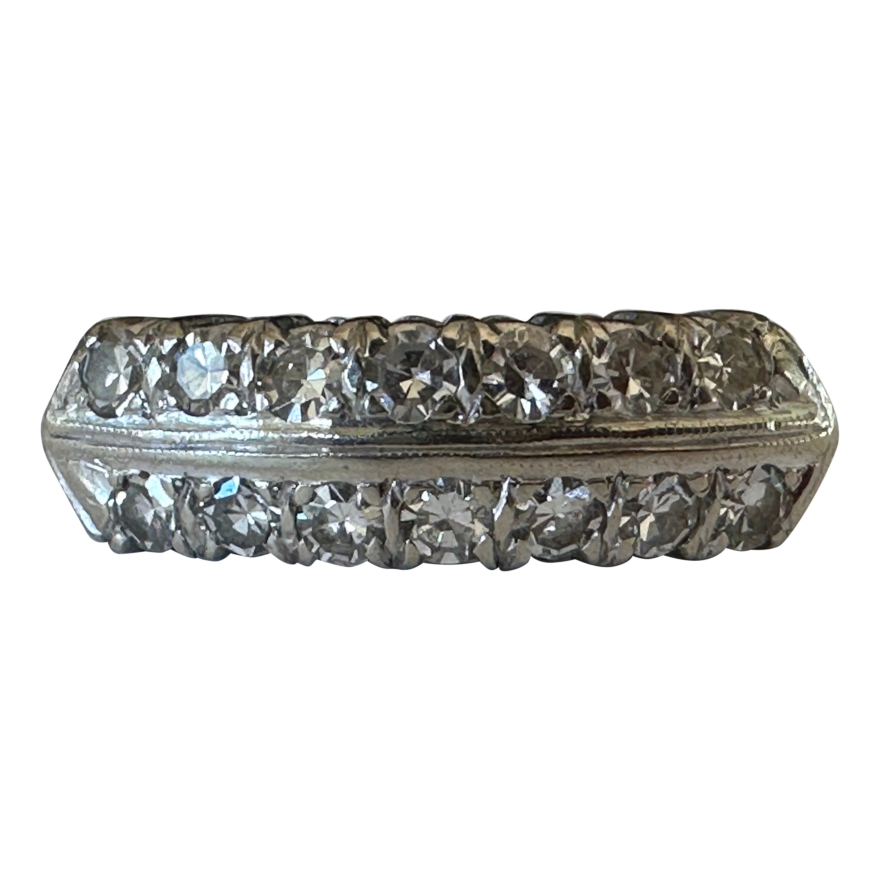 Zweireihiger Art Deco Diamantring