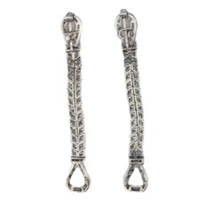 Art Deco Two Row Diamond Loop Earrings