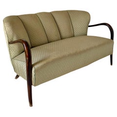 Canapé deux places Art déco, Malatesta and Mason, Italie années 1950