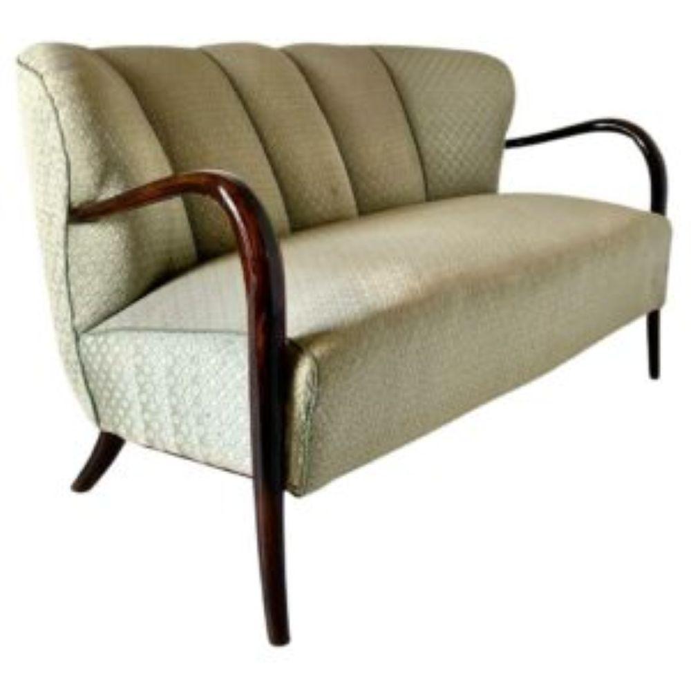 Tissu Canapé deux places Art déco, Malatesta and Mason, Italie années 1950 en vente