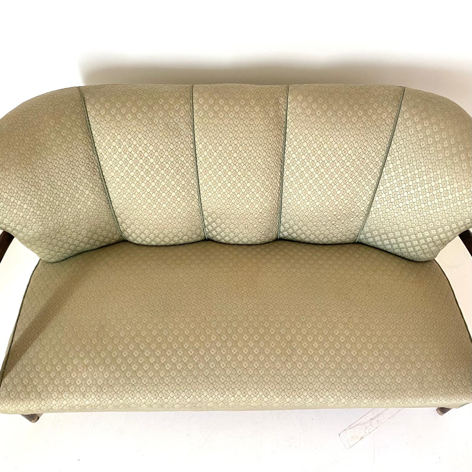 Canapé deux places Art déco, Malatesta and Mason, Italie années 1950 en vente 1