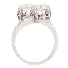 Art Deco Two-Stone Diamond Twist Ring, circa 1920s