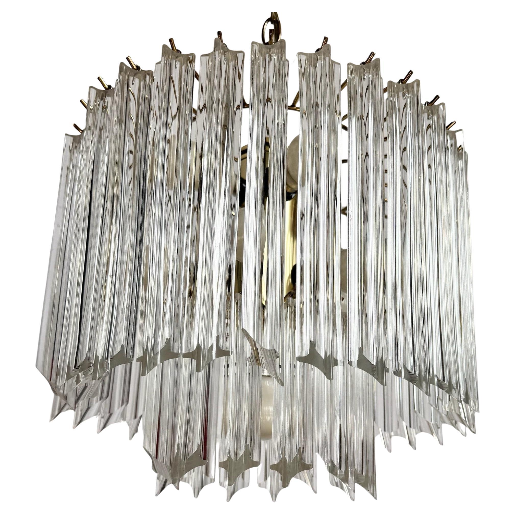 Art Deco Two Tear Lucite Chandelier
