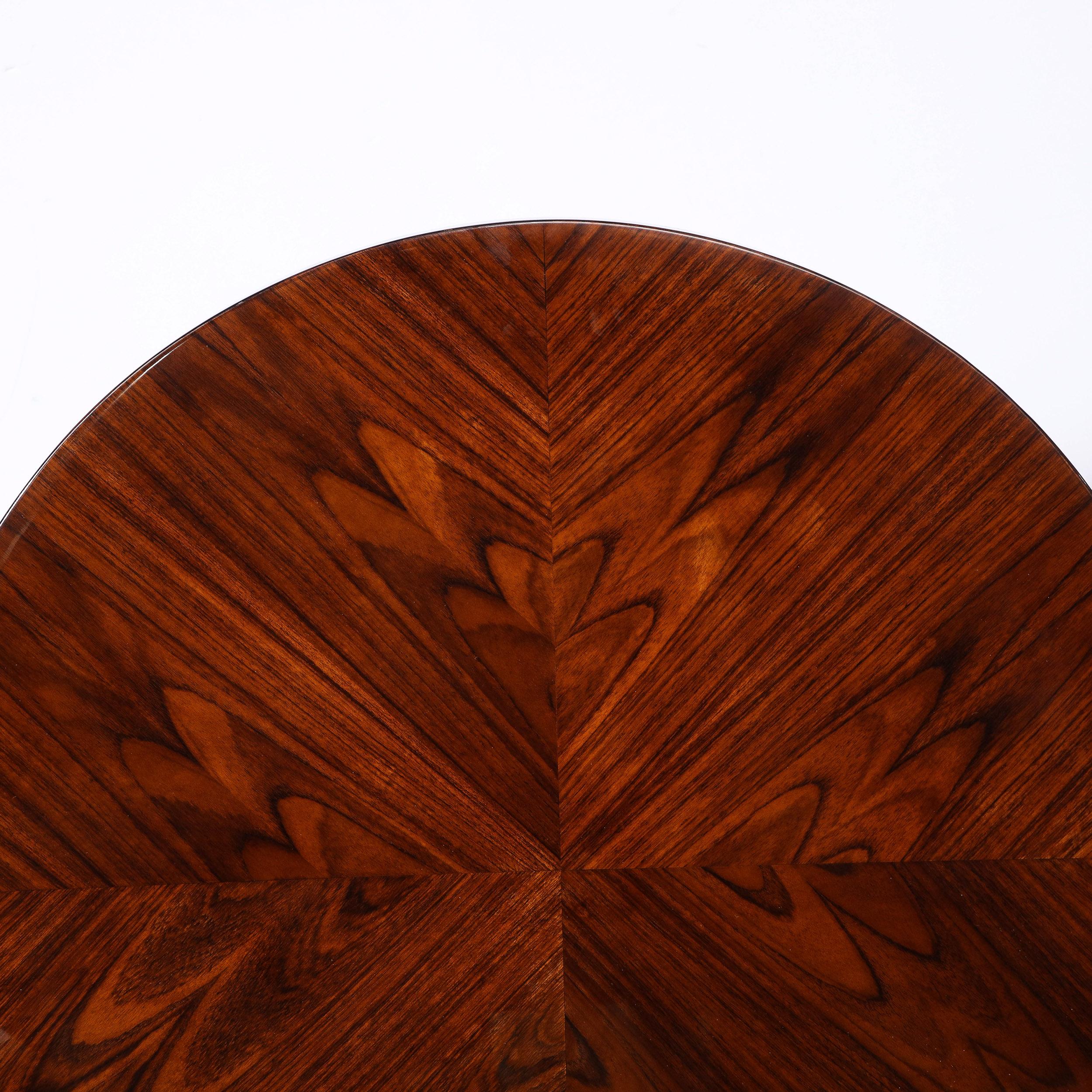 Art Deco Two-Tier Gueridon Table in Book-matched Walnut & Black Lacquer For Sale 7
