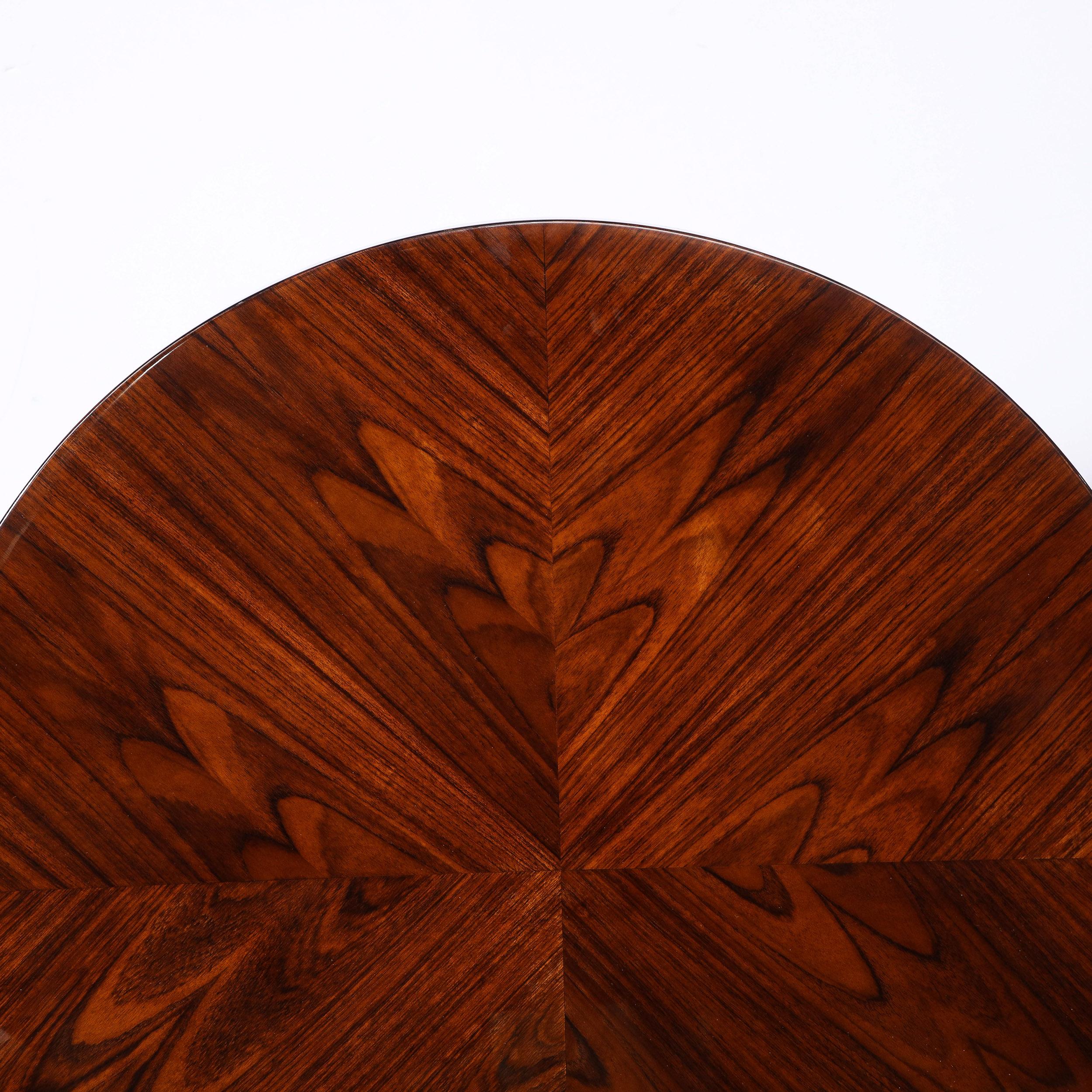 Art Deco Two-Tier Gueridon Table in Book-matched Walnut & Black Lacquer  For Sale 7