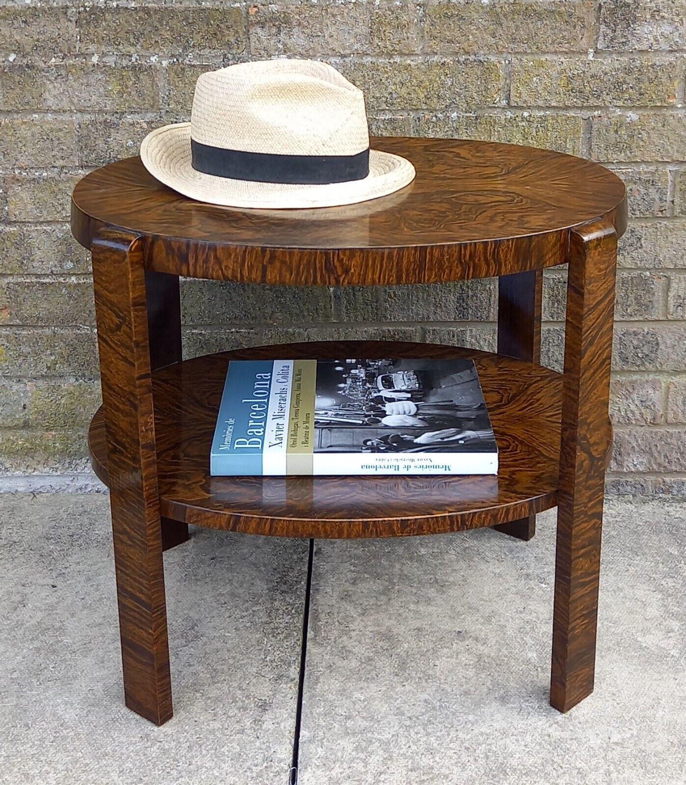 Art Deco Two Tier Oval Occasional Table, English, c1930 For Sale 4
