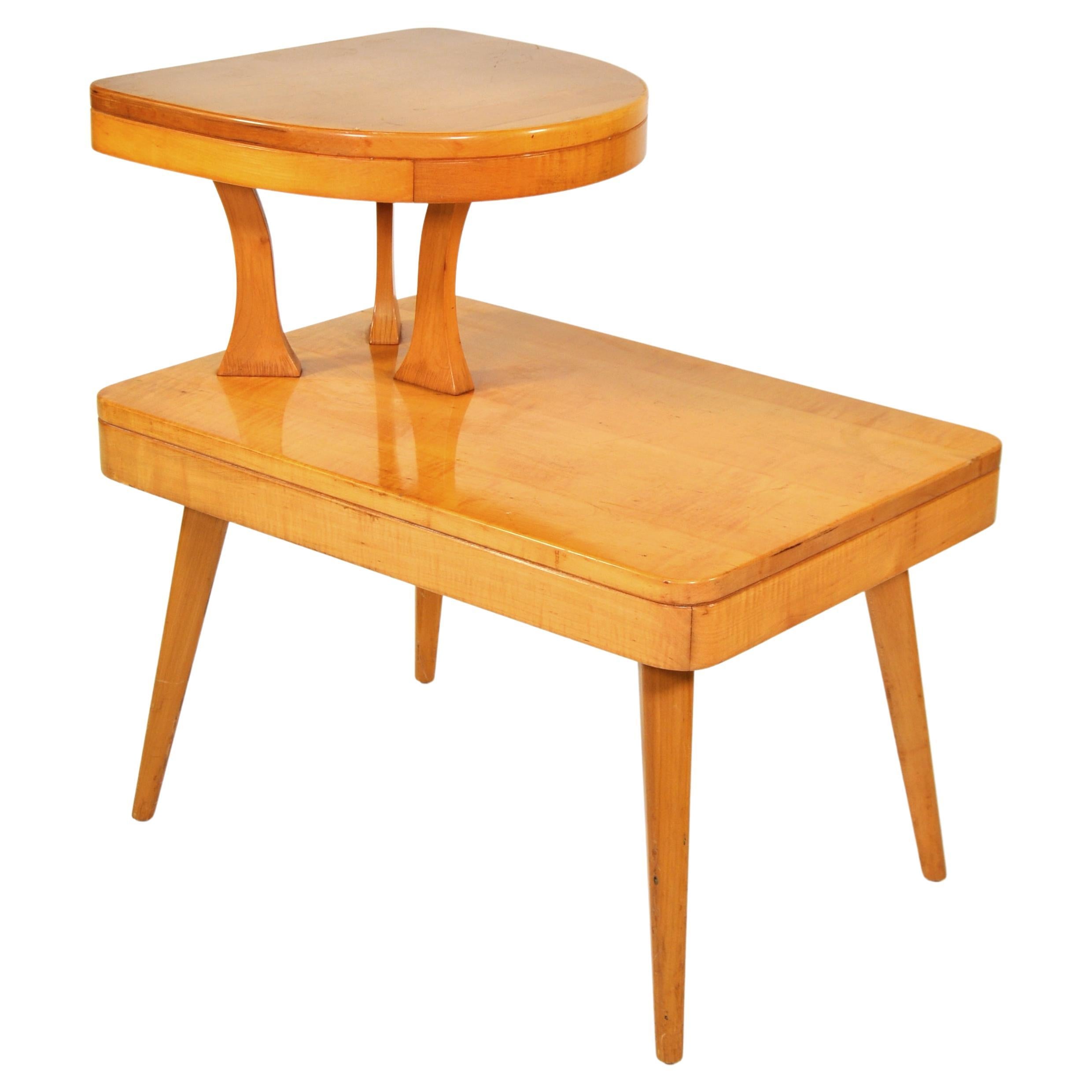 Art Deco Two-Tier Side Table Jindrich Halabala Up Zavody For Sale