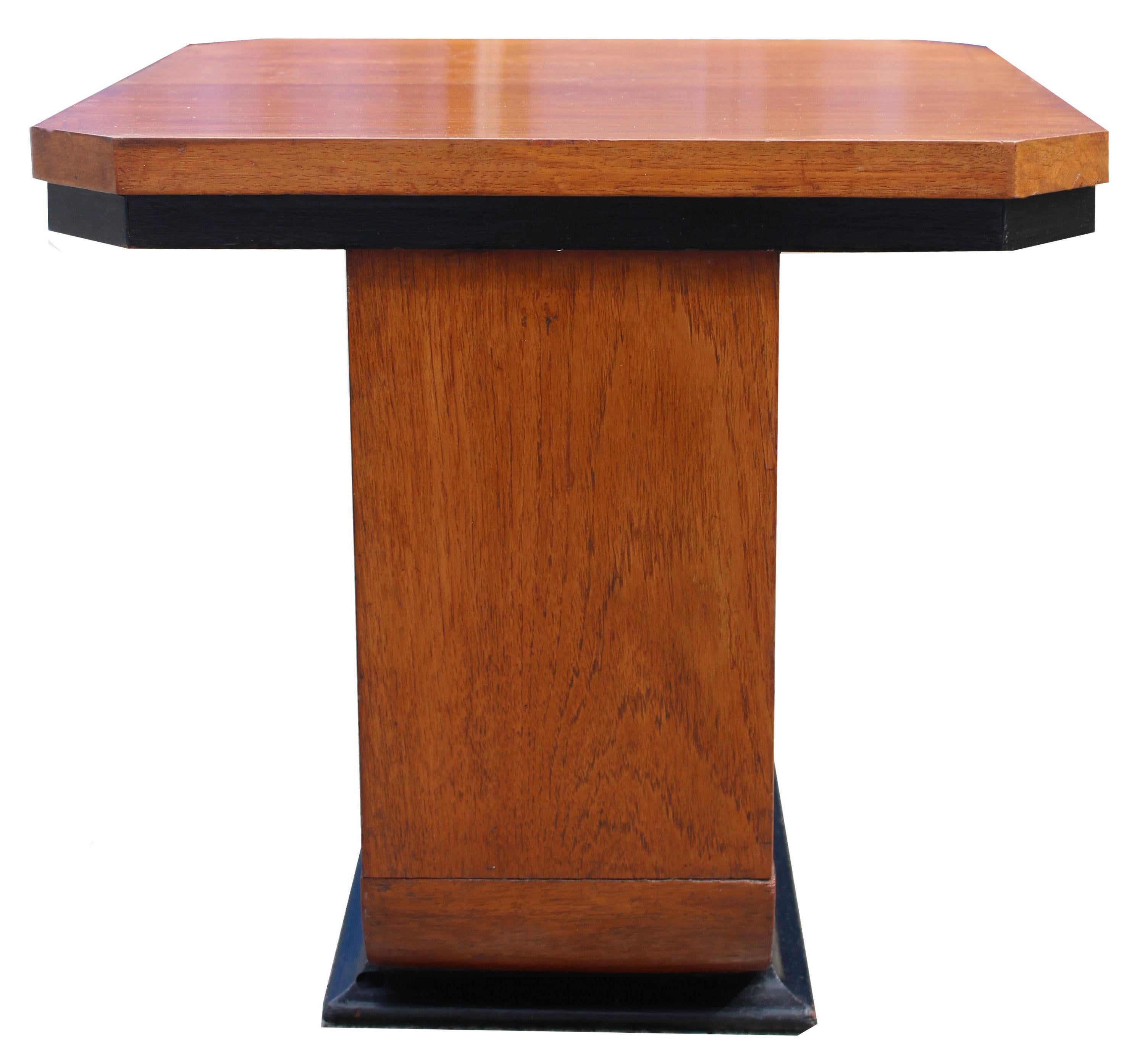 Art Deco Two Tier U Base Occasional Table, c1930 In Good Condition In Devon, England