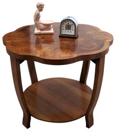 Art Deco Two Tier Walnut Coffee Table, English, c1930