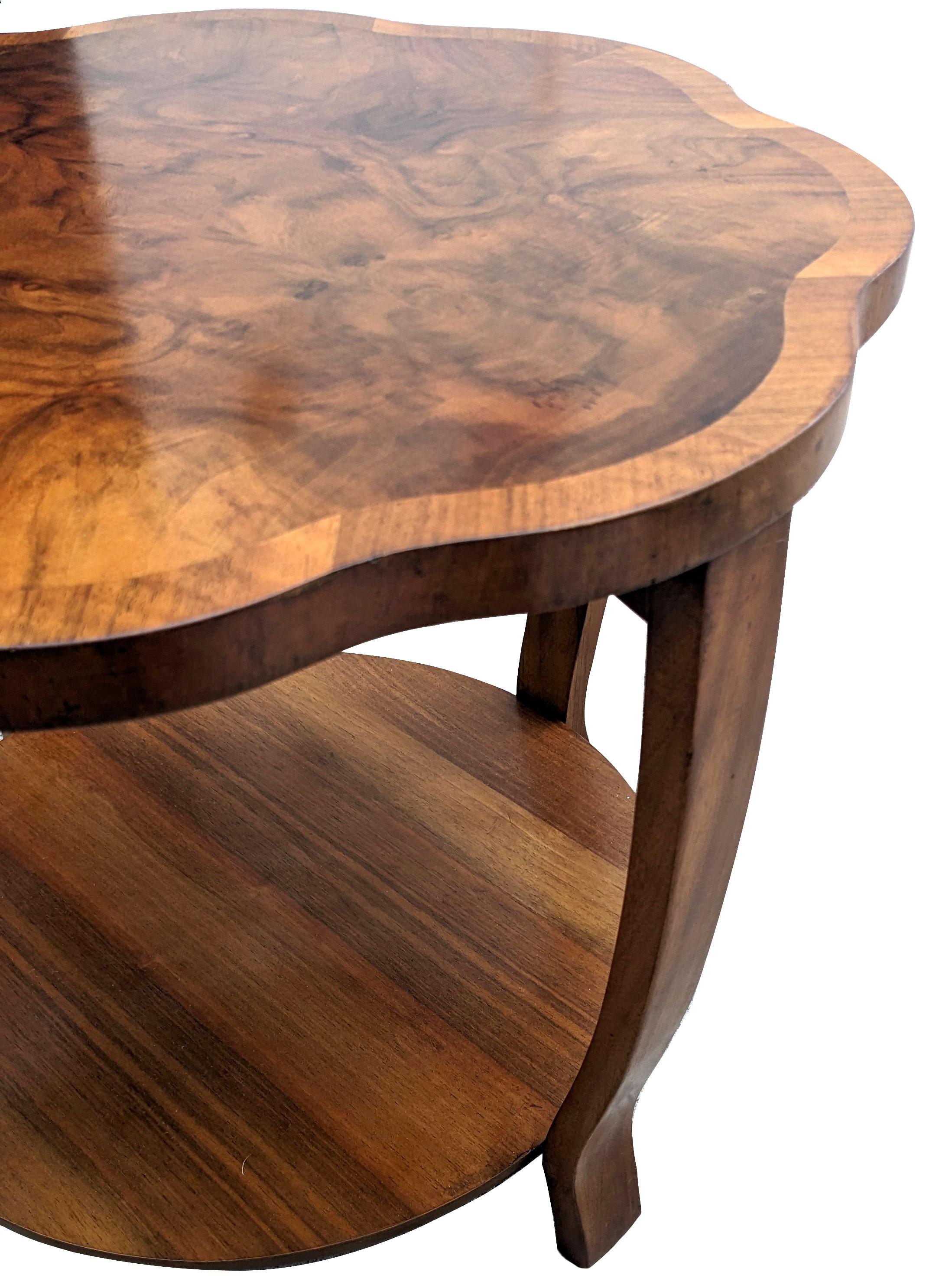 Art Deco Two Tier Walnut Coffee Table, English, c1930 2