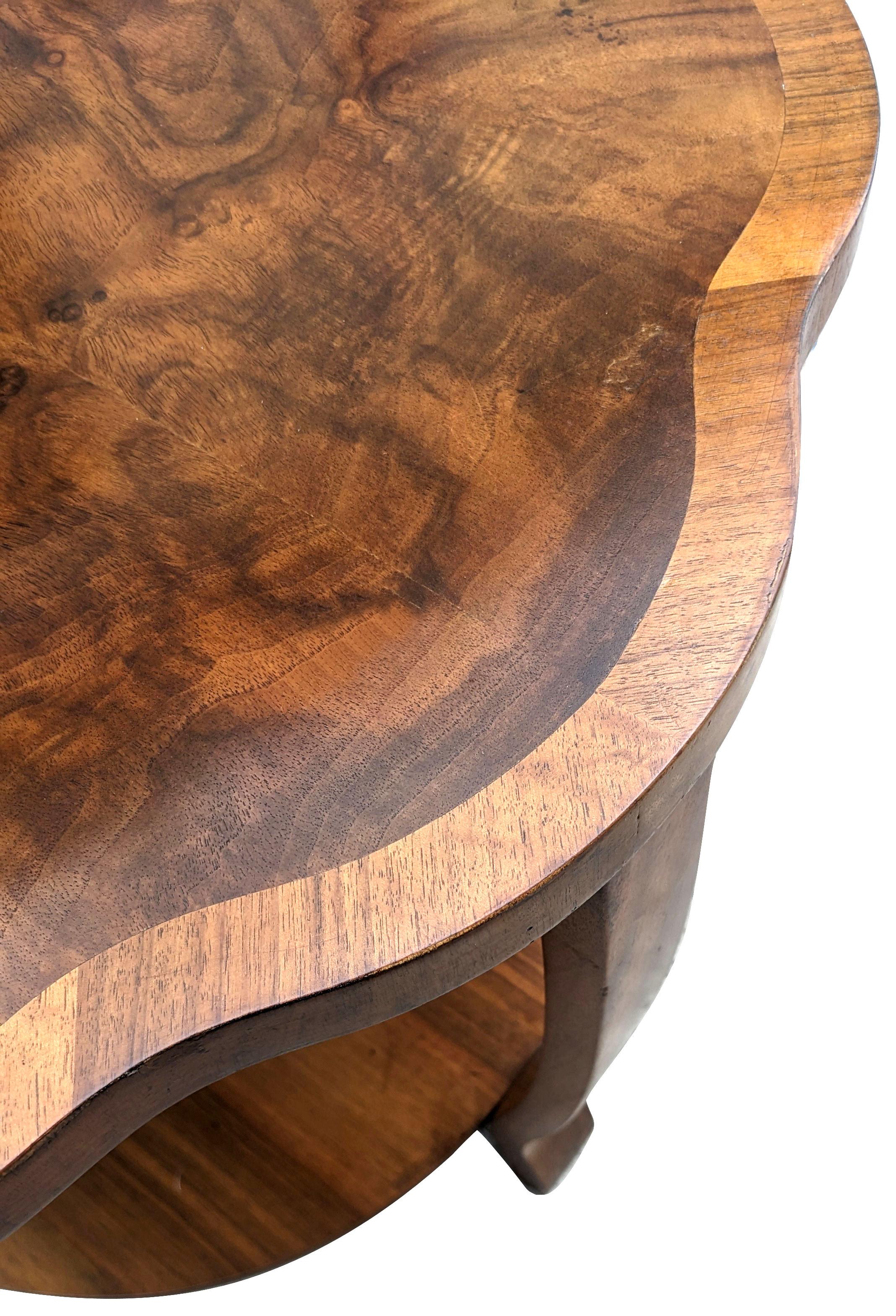 Art Deco Two Tier Walnut Coffee Table, English, c1930 3