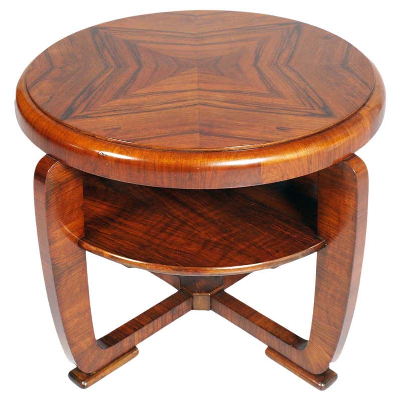 Lane Rounded Rectangle Shape Two-Tier Walnut Coffee Table at 1stDibs ...
