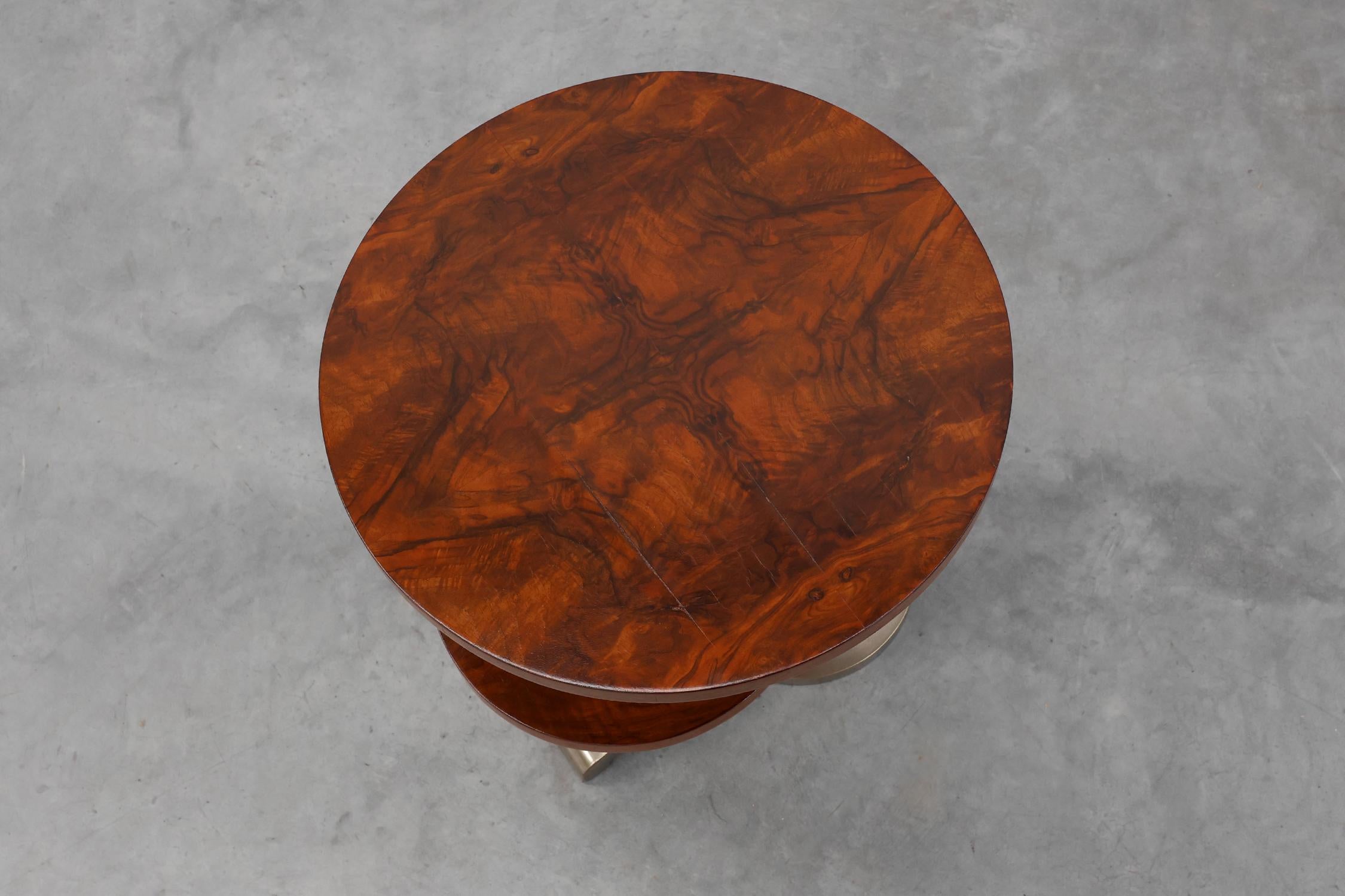 Tavolino modernista Art Déco a due piani, Francia, 1925 ca. 1925 In condizioni buone in vendita a Meulebeke, BE