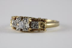 Art Deco Two-Tone Diamond Floral Ring