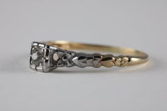 Art Deco Two-Tone Diamond Solitaire Ring