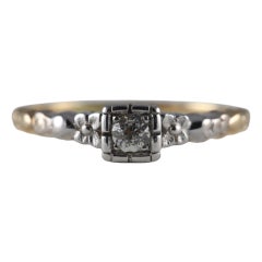 Art Deco Two-Tone Diamond Solitaire Ring