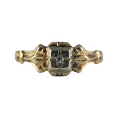 Art Deco Two-Tone Diamond Solitaire Ring