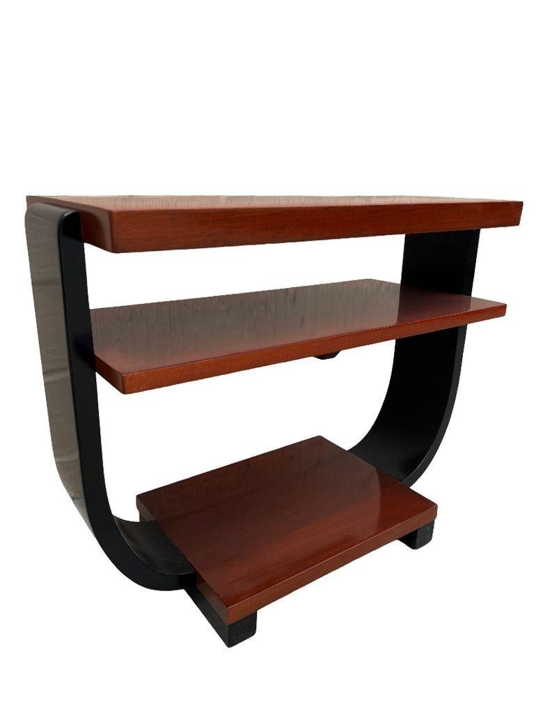 Mid-20th Century Two-Tone Geometric Art Deco Side Table by Gilbert Rohde for Brown Saltman For Sale
