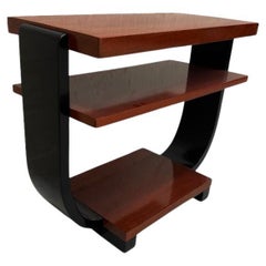 Two-Tone Geometric Art Deco Side Table by Gilbert Rohde for Brown Saltman