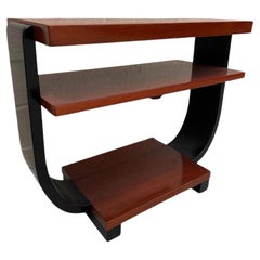 Art Deco Two-Tone Geometric Side Tables by Gilbert Rohde for Brown Saltman, Pair