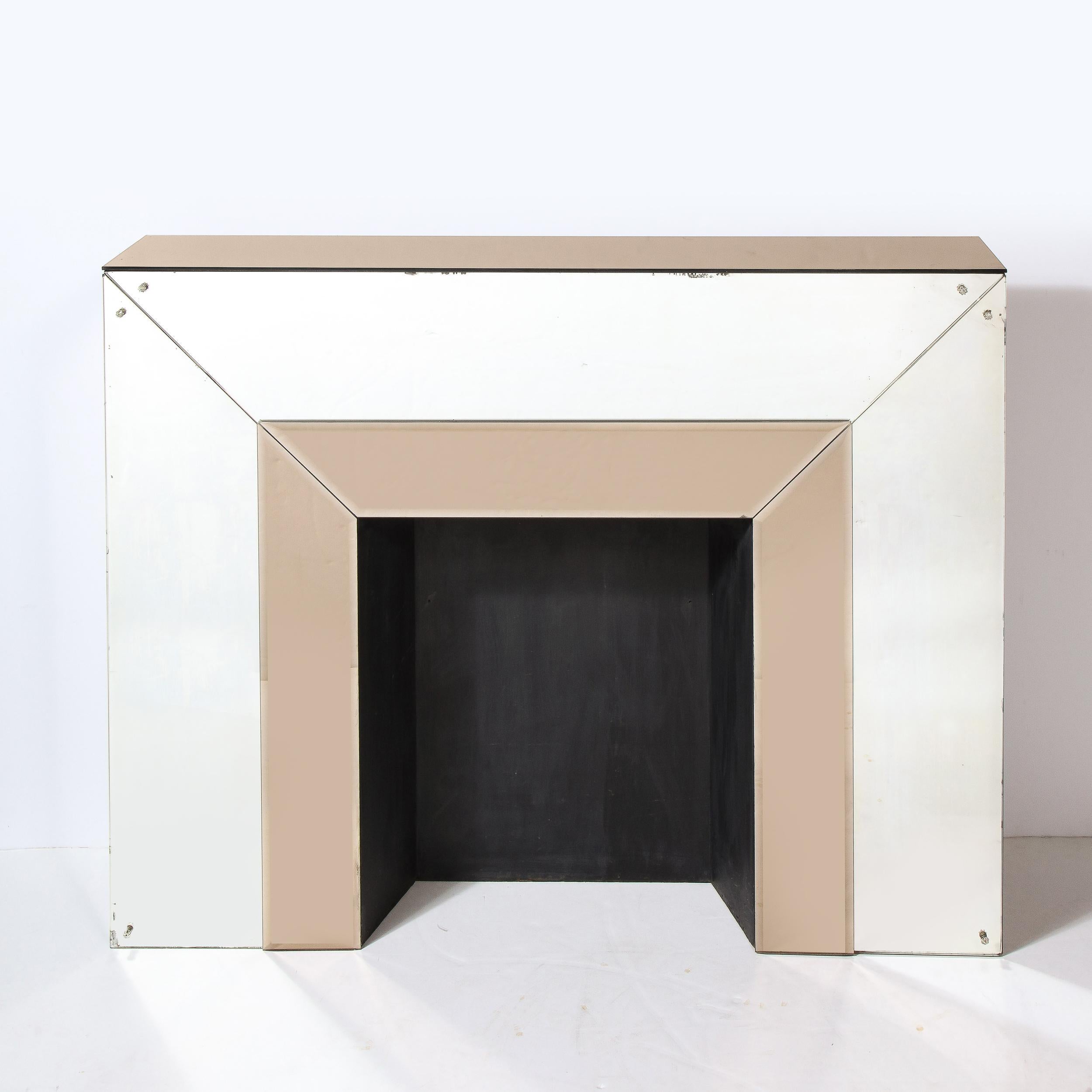 two tone fireplace