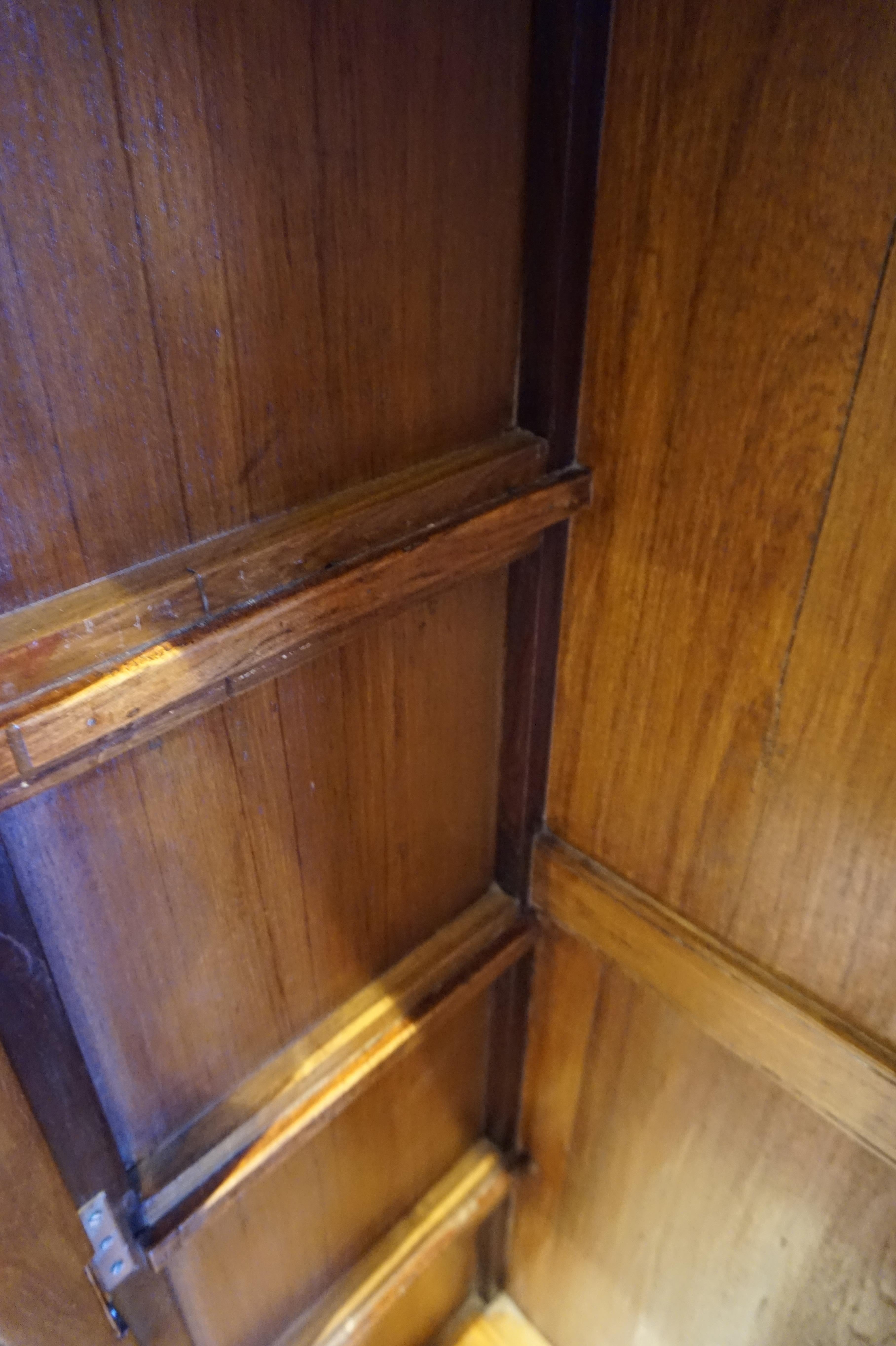 Art Deco Two Tone Solid Teak & Rosewood Showcase Cum Bookcase Cabinet For Sale 7