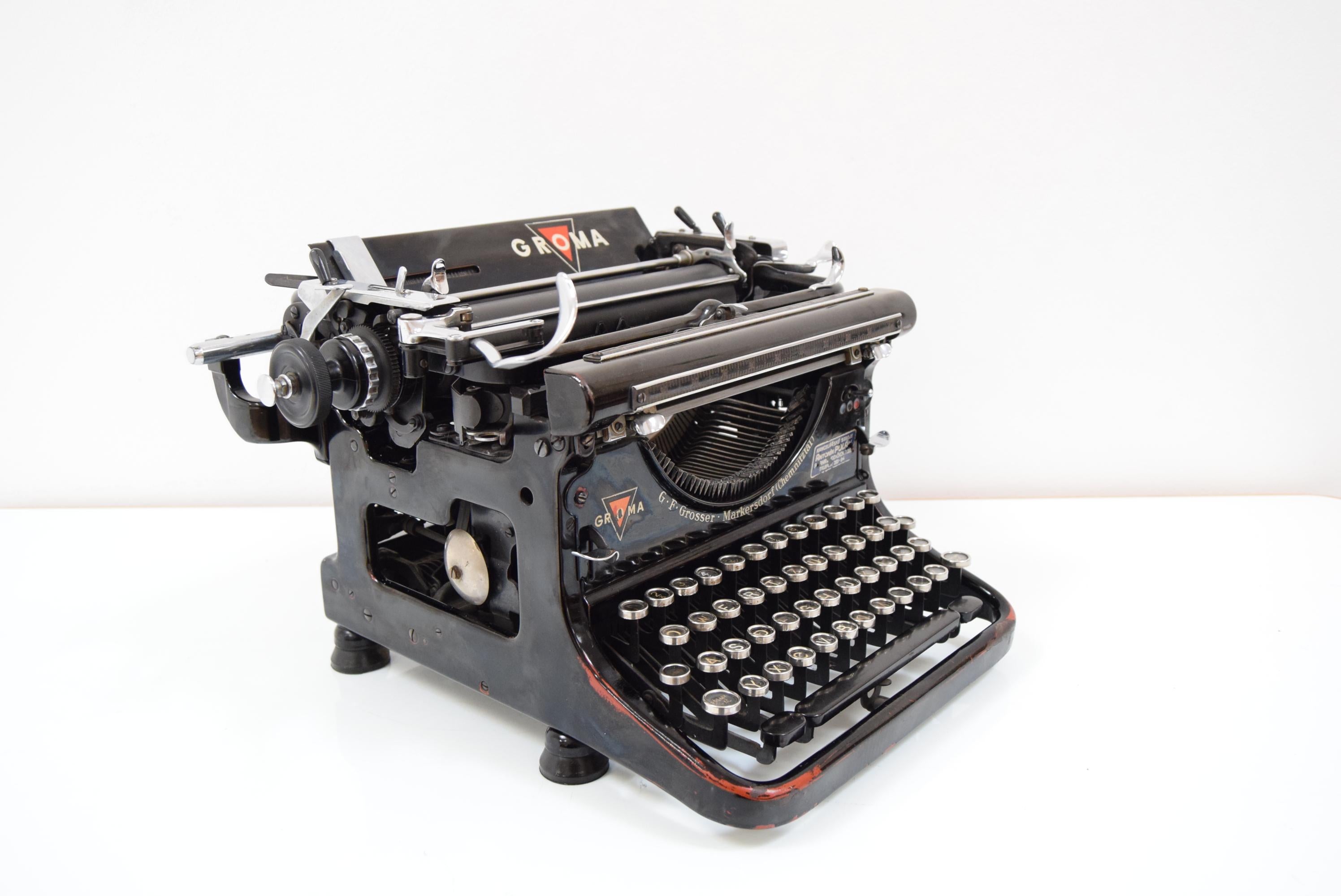 German Art Deco Typewriter/Groma, circa 1935