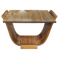 Art Deco U-Base Coffee Table in Macassar Ebony