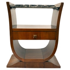Art Deco U Base Occasional Side Table, French, c1930