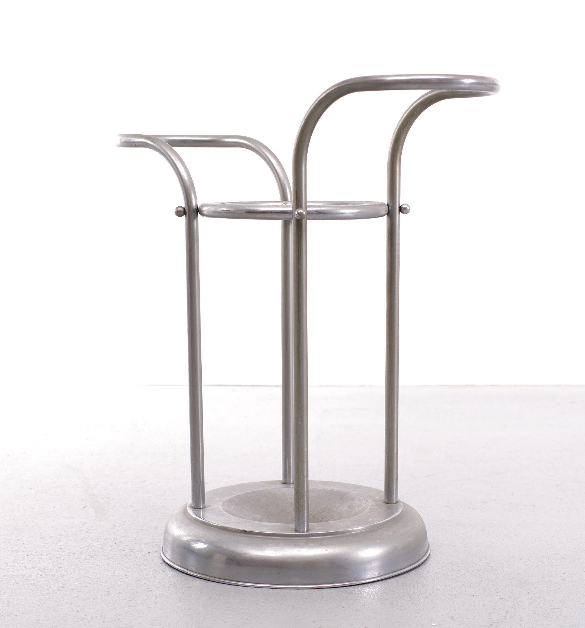 Chrome Art Deco Umbrella Stand Dutch, 1925