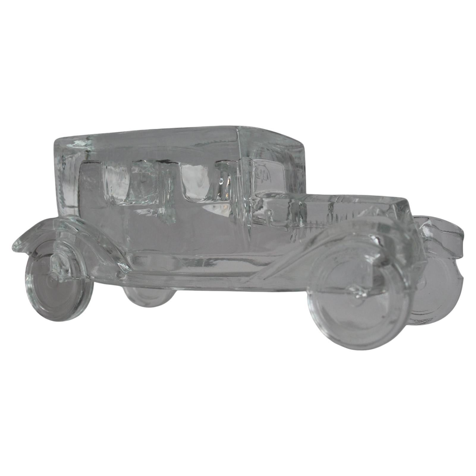Fermacarte in vetro antico unico in stile Art Deco, TATRA 11, circa 1920. in vendita