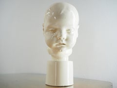 Art Deco Unique Porcelain Bust of Child, 1930s