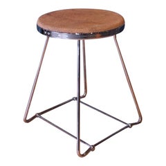 Art Deco Unusual Chrome and Cork Stool in the Shape of a Champagne Cork