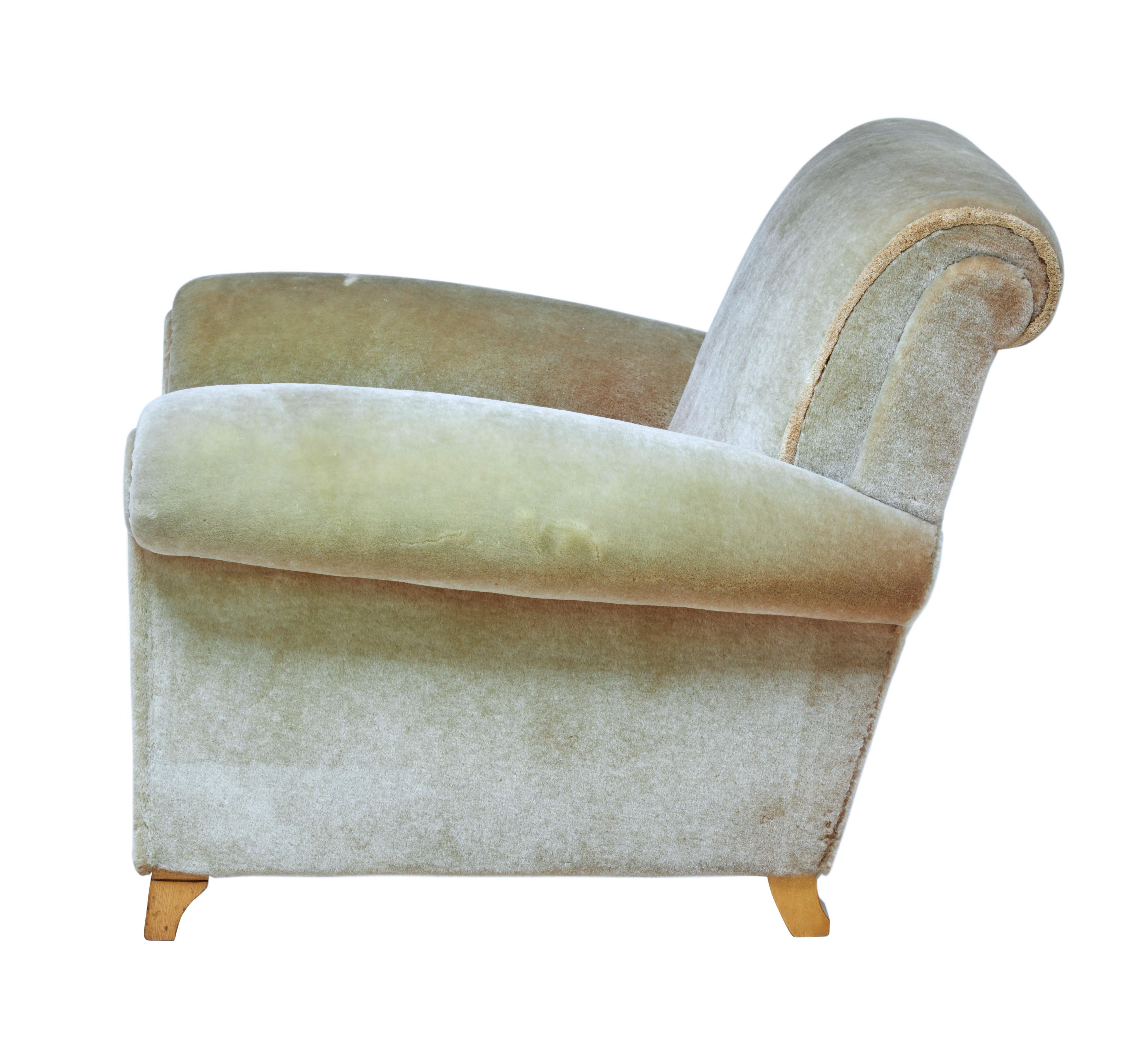 Art Deco Upholstered Armchair and Sofa 1