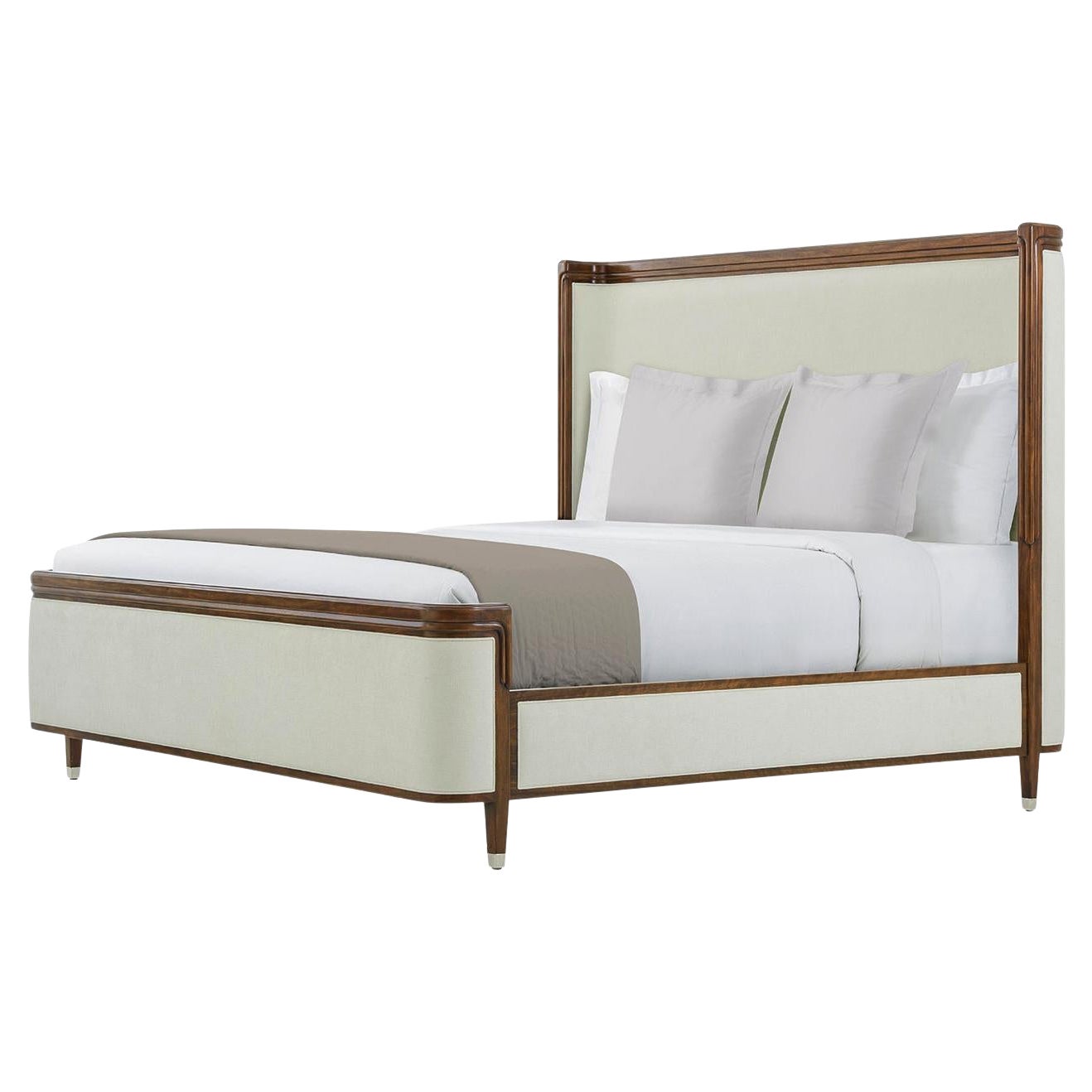 Art Deco Upholstered Bed - California King - Open Box