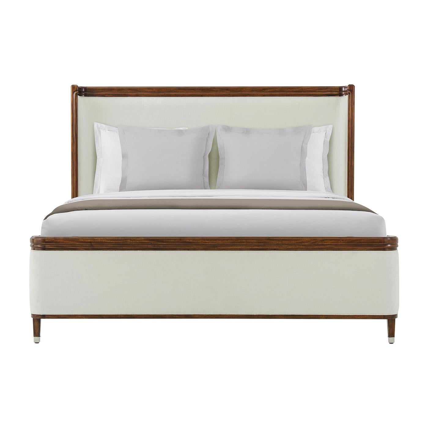 Art Deco Upholstered Bed - US King In New Condition For Sale In Westwood, NJ