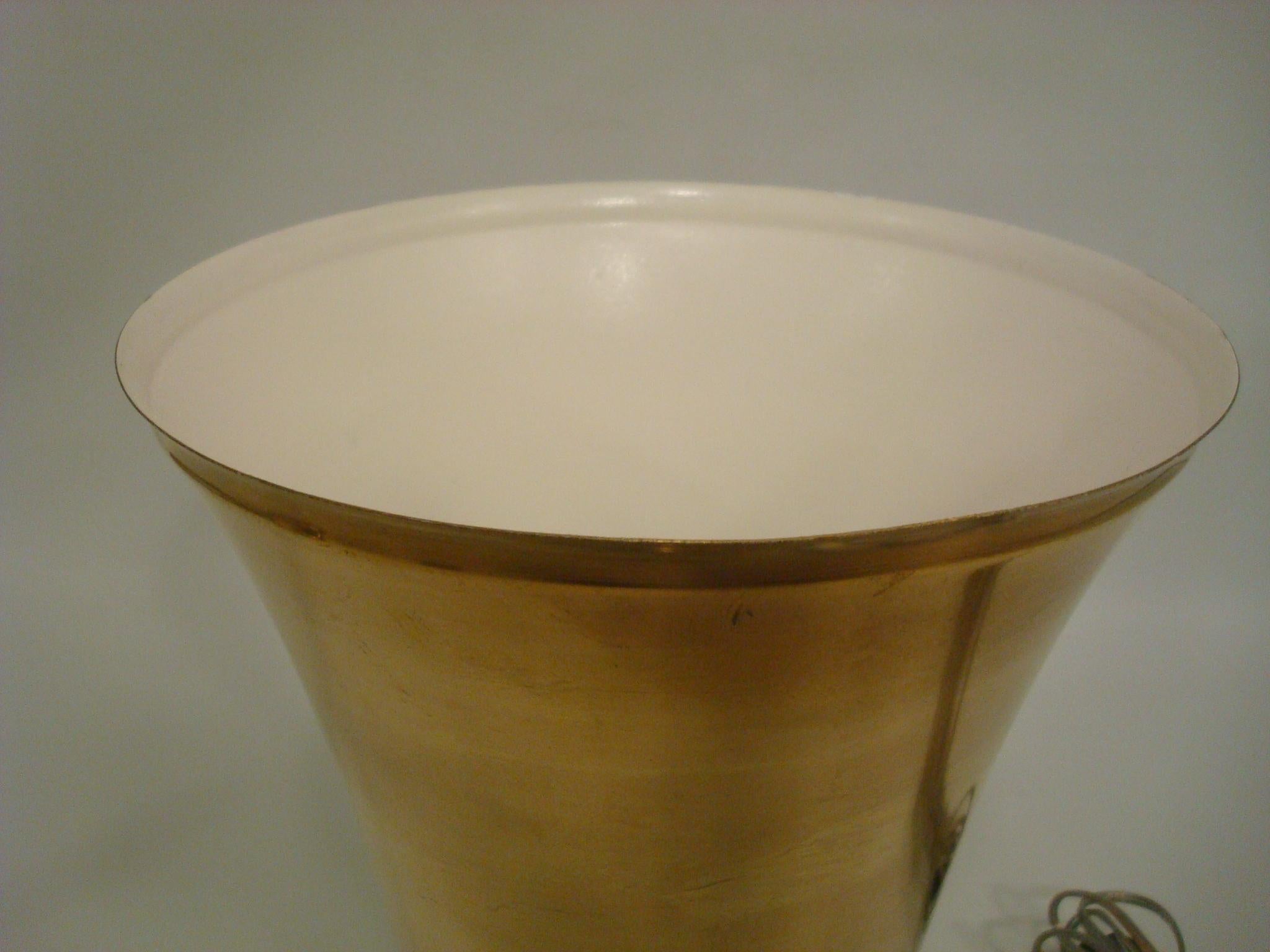 Art Deco Uplight Messing Metall Tischlampe, Französisch, 1930er Jahre (Art déco) im Angebot