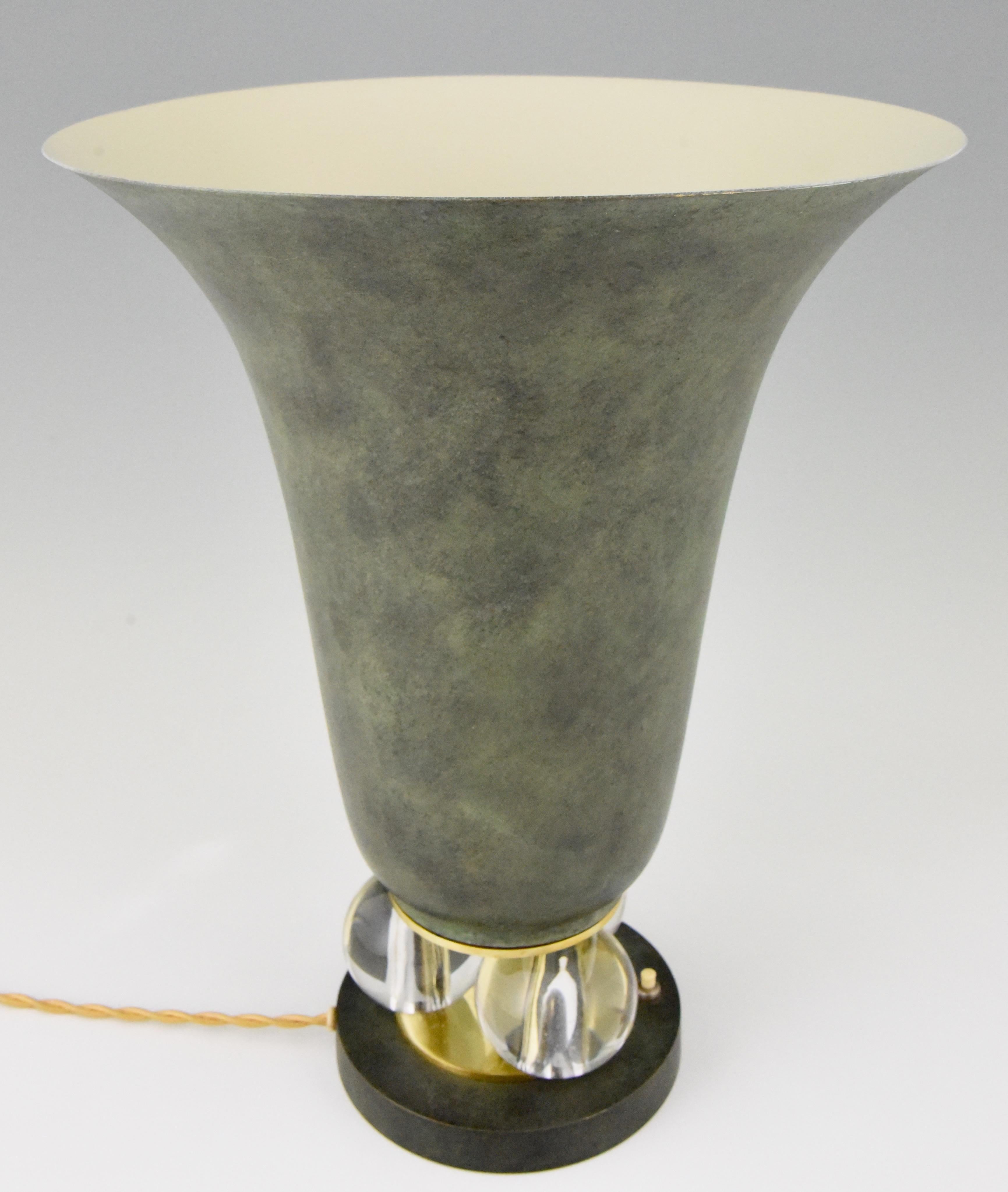 Art Deco Uplighter Torchiere Table Lamp, France, 1930 1