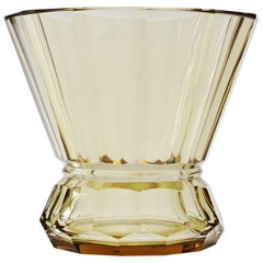 Art Deco Val Saint Lambert "Arcadie" Topaze Crystal Vase