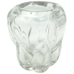 Vaso di cristallo Art Deco Val Saint Lambert, 1930 circa