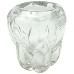 Vintage Art Deco Val Saint Lambert Crystal Vase, circa 1930