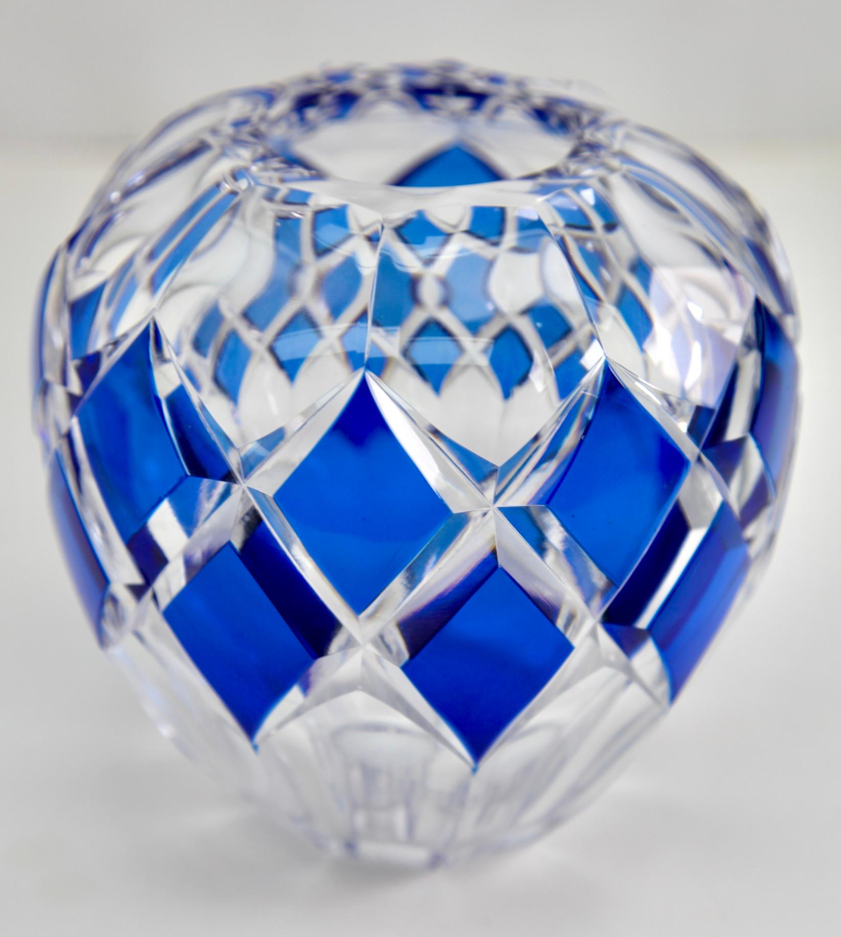 Art Deco Val Saint Lambert Crystal Vase Cut to Clear 2