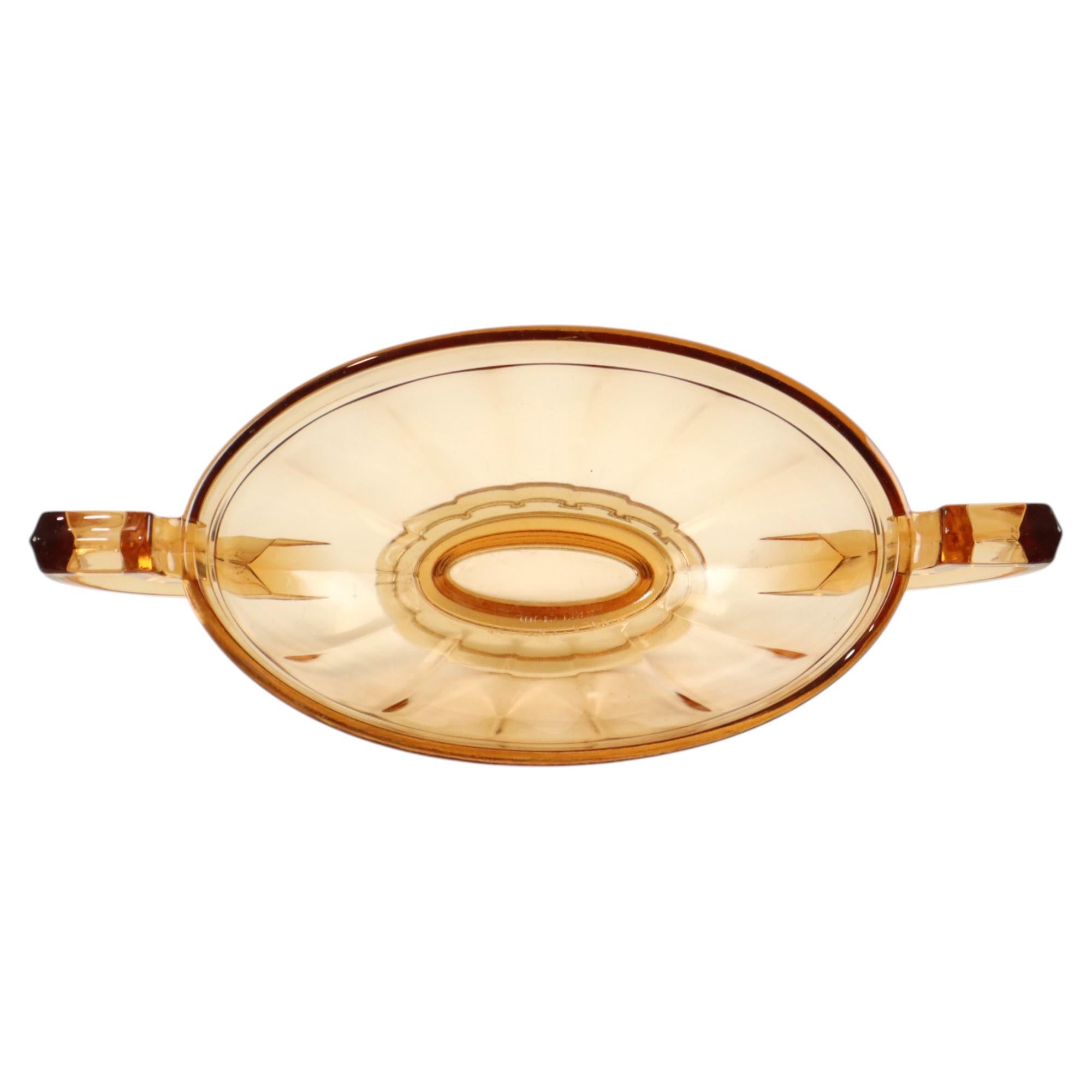 Art Déco Val Saint Lambert Coupe à fruits Noémie Oval Luxval 1935 en vente 2