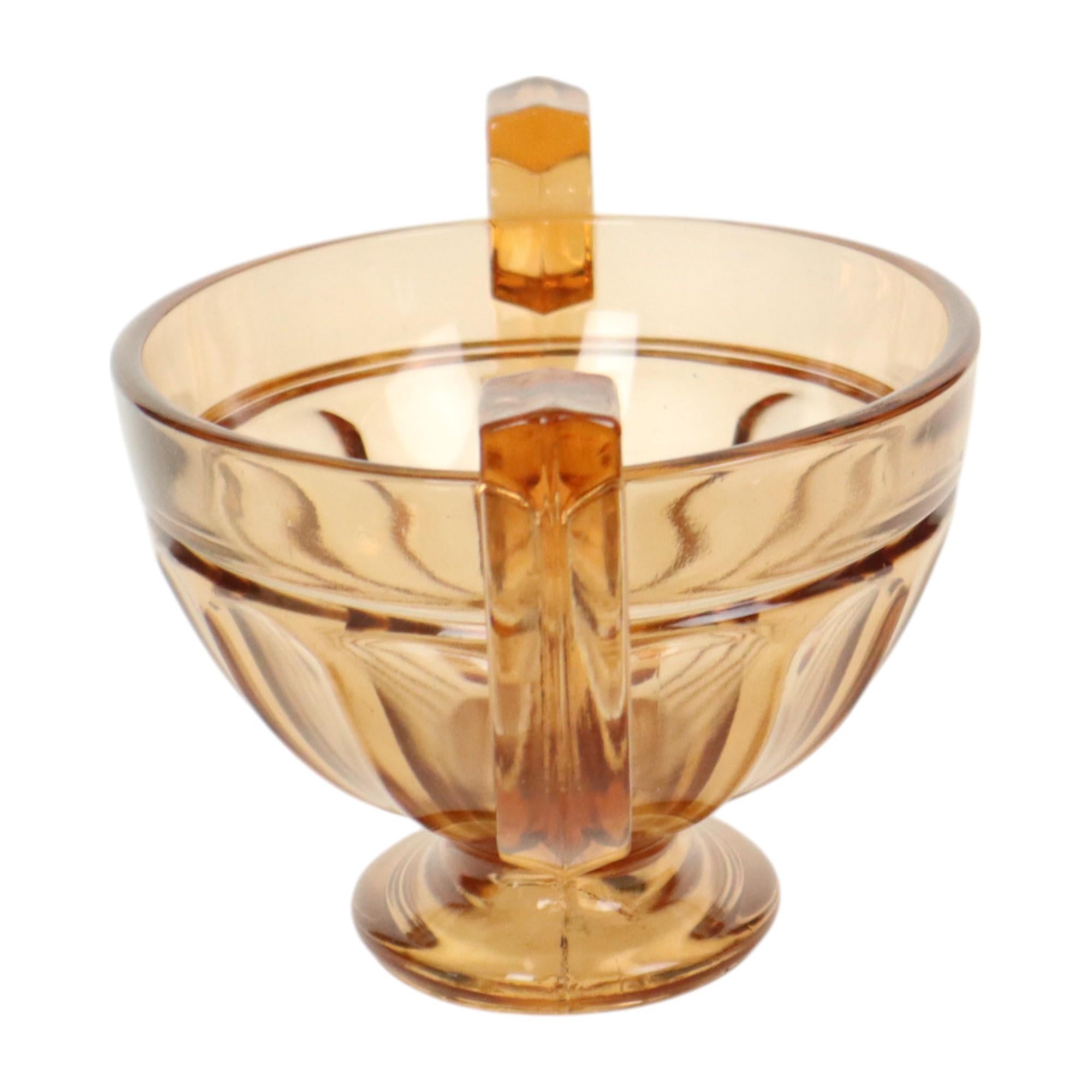 Art déco Art Déco Val Saint Lambert Coupe à fruits Noémie Oval Luxval 1935 en vente