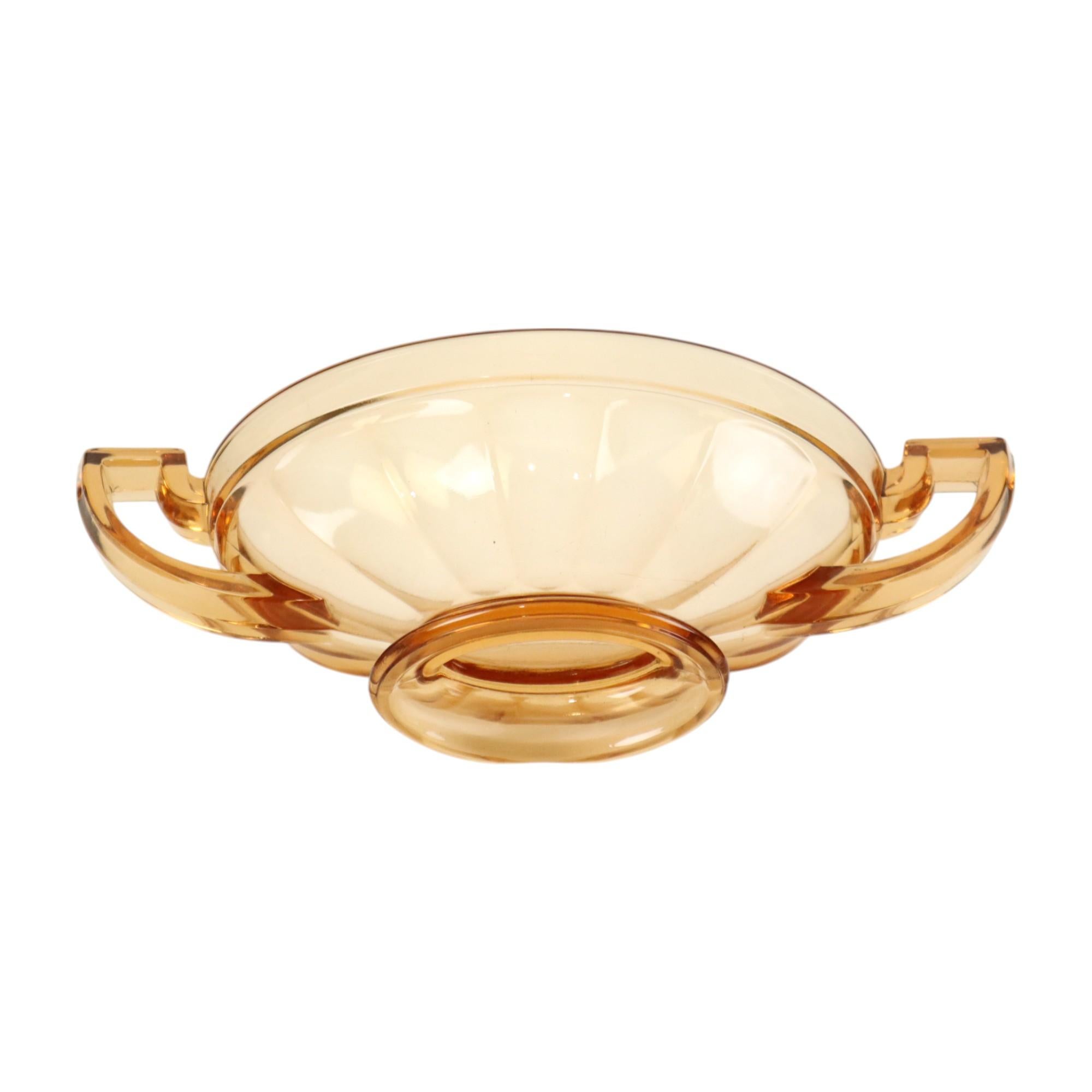 Art Déco Val Saint Lambert Coupe à fruits Noémie Oval Luxval 1935 en vente 1