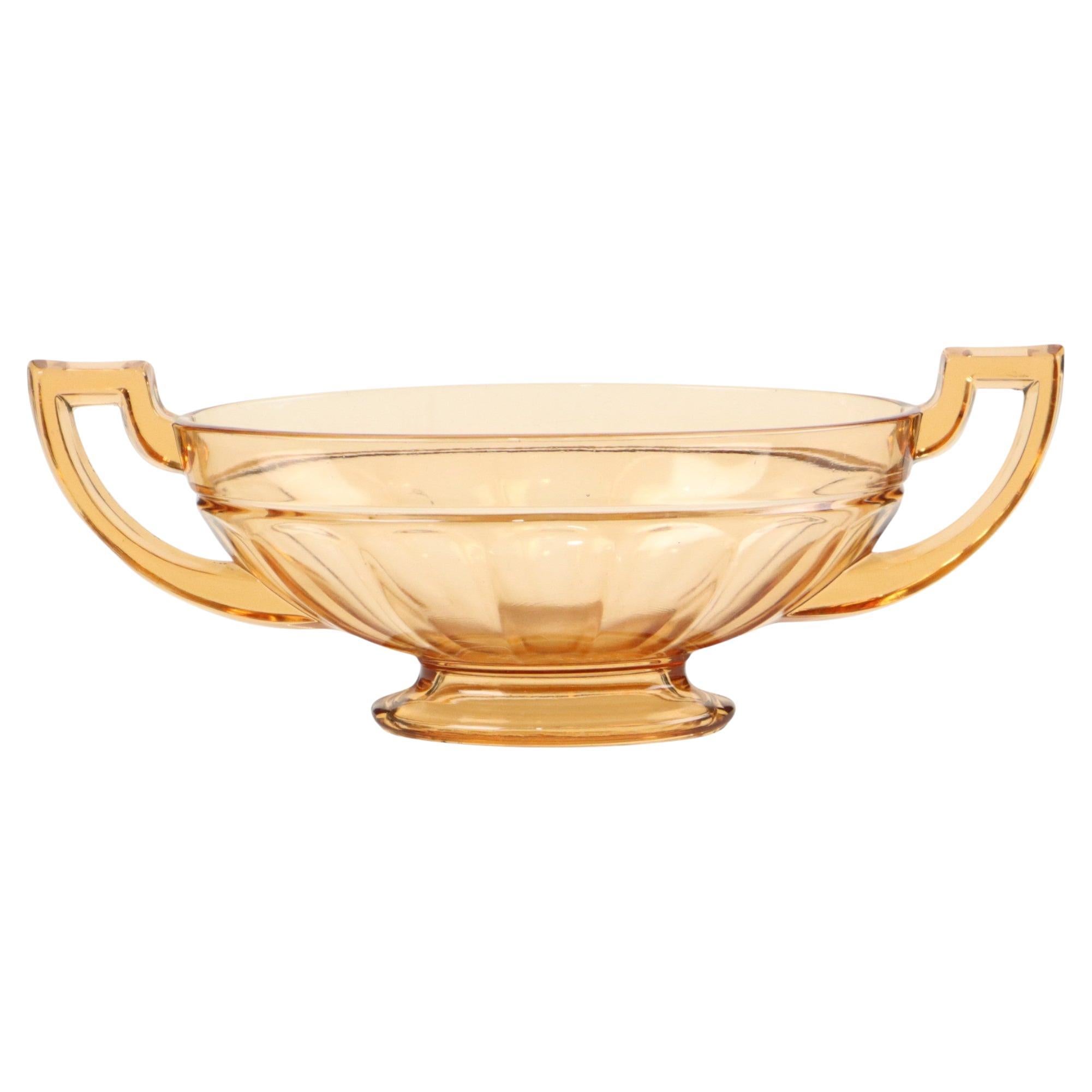Art Deco Val Saint Lambert Fruit Bowl Noémie Oval Luxval 1935