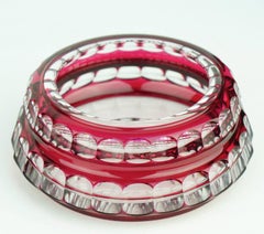 Art Deco Val Saint Lambert Glass Sweet Box Bonbonniere