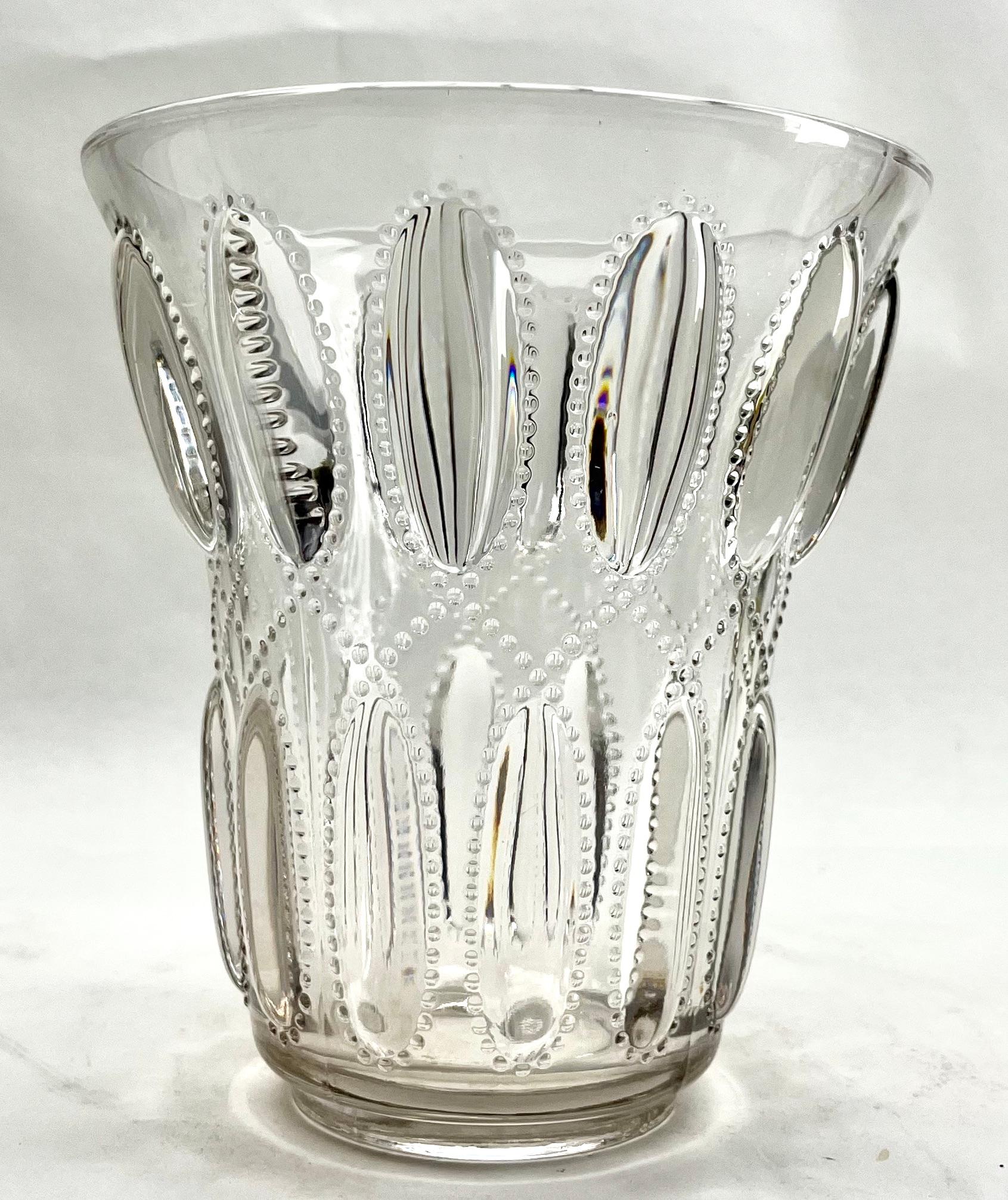 Art Glass Art Deco Val Saint Lambert, Luxval, Model Ephemere, Charles Graffart, 1934 For Sale